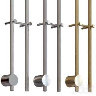 Электрический полотенцесушитель Broner Bruno Due BRD.094.170.0000.MG 170 см с кнопкой золото матовое