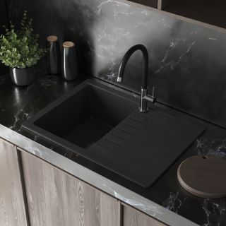 Смеситель для кухни Paini Sky 78CR57244SLMKM чёрный/хром