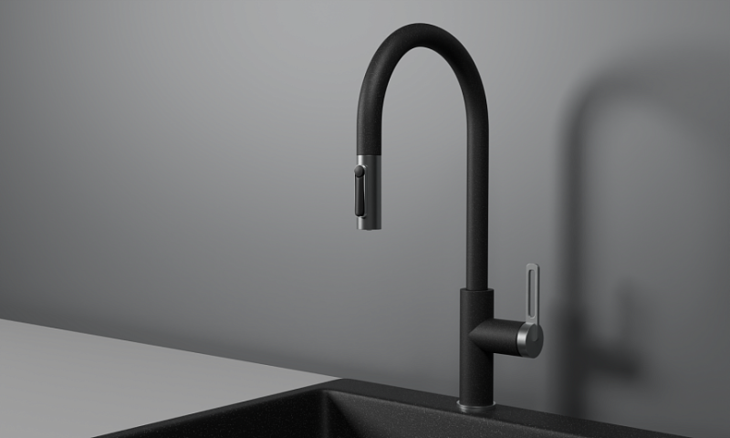 Смеситель для кухни Granula 8168, ЧЕРНЫЙ черный