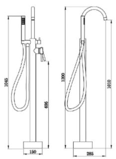 Напольный смеситель для ванны Boch Mann Braies хром BM7772
