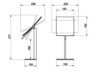 Зеркало настольное Gessi Rettangolo 20988.031 хром