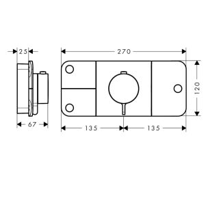 Смеситель для душа Hansgrohe One 45713340 шлифованный черный хром