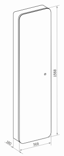 Зеркало-шкаф с подсветкой Continent Eltoro Black МВК112 36см чёрный