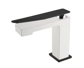 Смеситель для раковины Boheme Q 141-WB.2 белый/чёрный