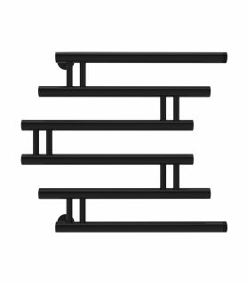 Полотенцесушитель водяной Indigo Zip FZW50-50BR 50x50 см чёрный муар