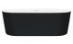 Акриловая ванна Riho Modesty Velvet Sparkle System B090002220 170x76см с аэромассажем чёрный матовый/белый матовый
