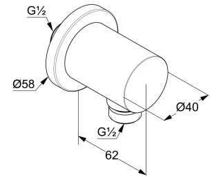 Шланговое подключение Kludi Nova Fonte Puristic 20543N1-15 брашированная бронза