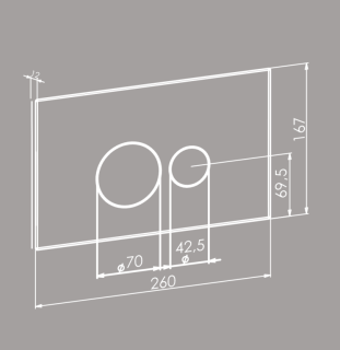 Кнопка смыва Boheme 668-GM оружейная сталь
