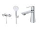 Комплект смесителей для ванной комнаты BelBagno LUX-VD/LS-01 хром
