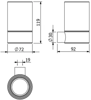 Стакан Kludi Vela 58975N0 брашированное золото