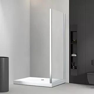 Боковая панель Veconi KP-01, 800х1850 ,хром, стекло прозрачное