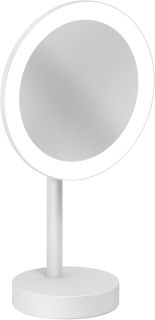 Зеркало косметическое Kludi Vela R 5899553F с 3-х кратным увеличением и LED-подсветкой белый матовый