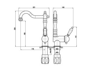 Смеситель для кухни Rav Slezak Labe L508.5/8CMAT черный