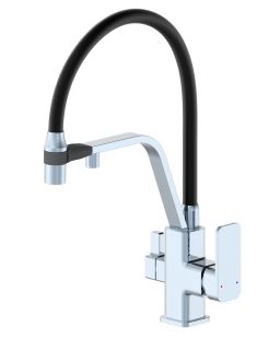 Смеситель для кухни Wonzon & Woghand WW-88458013-CR с гибким изливом и подключением фильтра хром