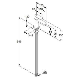 Смеситель для раковины Kludi Renon 42290N575 брашированный никель