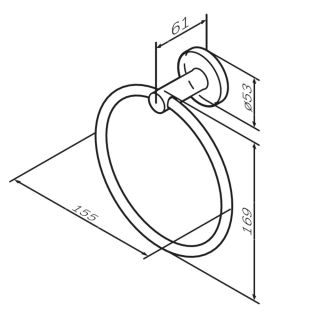 Кольцо для полотенец AM.PM X-Joy A85A34444 розовое золото