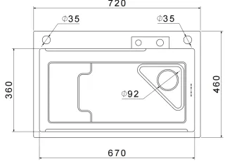 Мойка кухонная GranFest METAL 7246 PVD графит