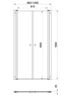 Душевая дверь Triton Дабл Щ0000036862 100 см профиль хром стекло прозрачное