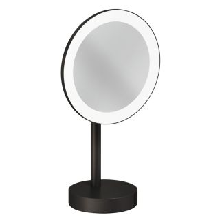 Зеркало косметическое Kludi Vela R 58995N2F с 3-х кратным увеличением и LED-подсветкой сталь оружейная брашированная