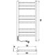 Полотенцесушитель электрический Laris Астор ЧК9 350х700 L 73207769 Белый муар