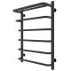 Полотенцесушитель водяной Laris Стандарт 73208012ЧМ с полкой П6 50x70см чёрный матовый