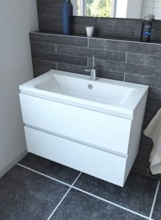 Подвесная тумба под раковину Эстет Bali ФР-00002081 75см два ящика белый