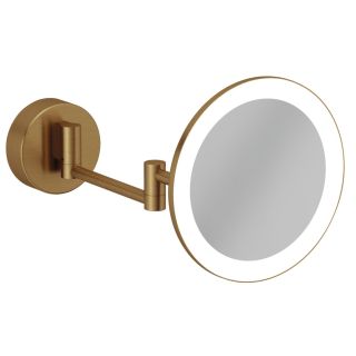 Зеркало косметическое Kludi Vela R 58995N1W с 3-х кратным увеличением и LED-подсветкой брашированная бронза