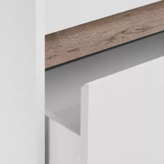 Тумба под раковину Акватон Марти 55см белый/дуб эндгрейн 1A263201MY010