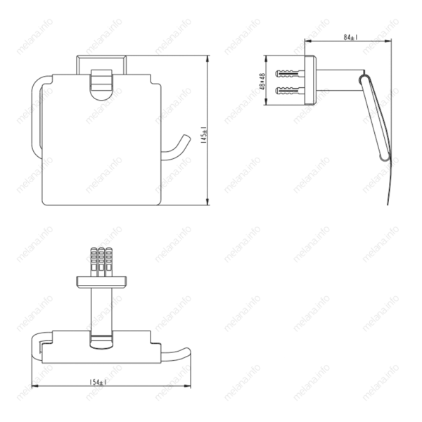 Держатель туалетной бумаги Melana MLN-862007 сатин