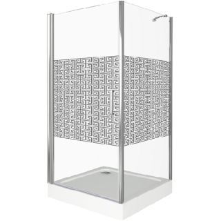 Душевой уголок Good Door Fantasy CR -80-F-CH стекло прозрачное с зеркальным рисунком Фэнтази