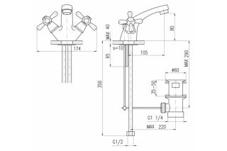 Смеситель для раковины Rav Slezak Morava retro MK127.5 хром