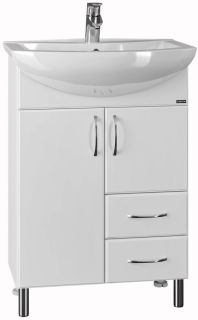 Тумба под раковину СанТа Сити 60см белый 201076