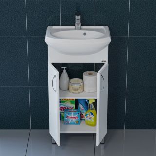 Тумба под раковину СанТа Уют 201084 40см белый