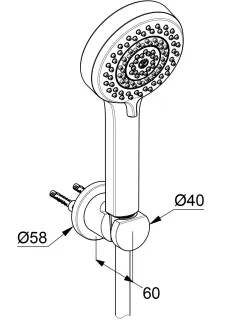 Душевая лейка Kludi Dive S 6895039-00 чёрный матовый