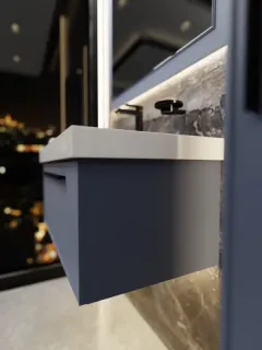 Тумба под раковину La Fenice Elba FNC-01-ELB-BG-90 синяя 90 см