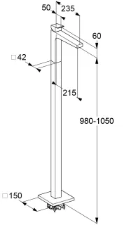 Смеситель для раковины Kludi Decus 54595N275 сталь оружейная брашированная