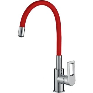 Смеситель для кухонной мойки Rossinka Z35-35U Красный Хром