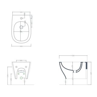 Биде Artceram TEN TEB004 05 00 белое