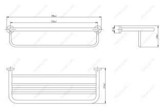 Полка для полотенец Melana MLN-866003 сатин