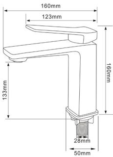 Смеситель для раковины Comforty чёрный матовый FC071A-CMT