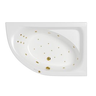 Гидромассажная ванна WHITECROSS Aquarella 0109.170110.100.ULTRA.GL правая 170x110 см Ultra золото