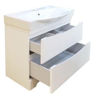 Напольная тумба под раковину Misty Элвис 105см белый