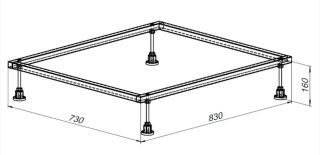 Каркас для поддона Allen Brau 8.00001.1 90x80