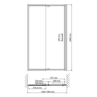 Душевая дверь Wasserkraft Berkel 48P30 130см хром
