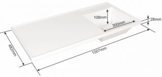 Раковина над стиральной машиной СанТа Лидер 900107N 100см правая белый