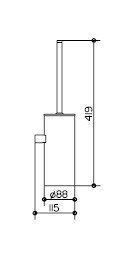 Ершик для унитаза Keuco Collection Moll 12769000100 хром