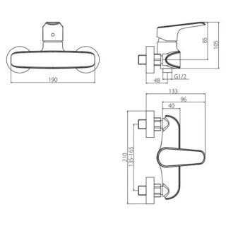 Смеситель Redblu by Damixa Origin Evo 822000064 для душа