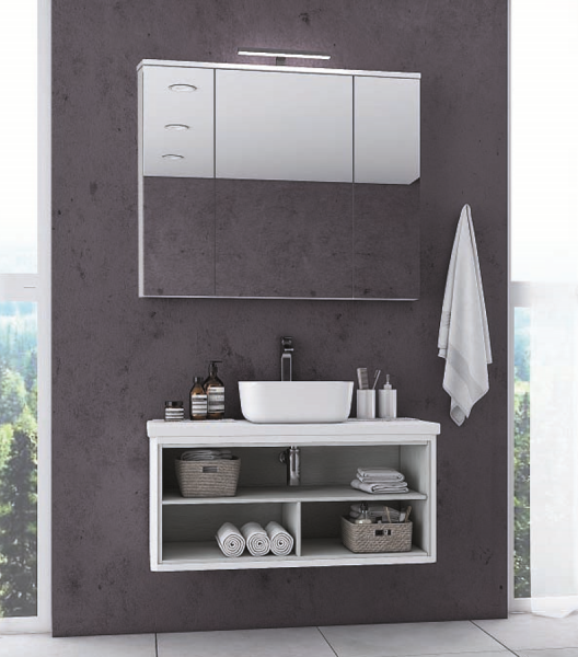 Тумба под раковину Акватон Брук открытая 100см дуб латте 1A201601BCDL0