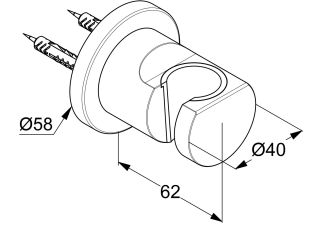 Держатель ручного душа Kludi Nova Fonte Puristic 20552N0-15 брашированное золото