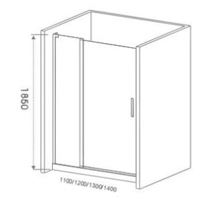 Душевая дверь Good Door Pandora WTW-130-T-CH стекло прозрачное с рисунком Тростник